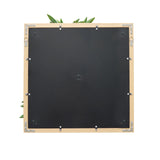 Retro del Pannello vegetale LEAFLUXE WALL 1 quadrato in nero con ferramenta metallica di hjh LIVING