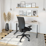 Höhenverstellbarer Schreibtisch MEGA 614 G in Weiß und Graphit mit Maßen 140 × 67 cm von hjh OFFICE PRO