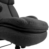 Seduta imbottita della sedia girevole BUILDER XXL I con struttura in tessuto grossolano nero di hjh OFFICE