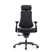 High-End-Bürostuhl LiberNovo Omni Pro in Dunkelgrau mit Kopfstütze und verstellbaren Armlehnen von Libernovo