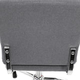 Supporti cromati sullo schienale grigio scuro della Poltrona Home Office CHARLES I di hjh OFFICE