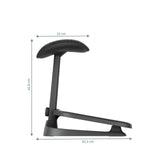 Disegno tecnico del poggiapiedi LiberNovo Omni StepSync con un'altezza di 42,8 cm e una larghezza di 42,3 cm di Libernovo
