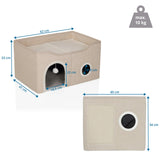 Disegno tecnico della Cuccia chiusa per gatto PAWY EB con larghezza 62 cm e altezza 33 cm di hjh LIVING