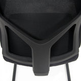 Schienale in plastica nera della Sedia a sbalzo BRETON V B con rivestimento in rete di hjh OFFICE