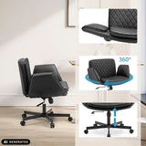 Sedia Home Office Criss-Cross 10 nera con rotazione a 360 gradi e regolazione dell'altezza di hjh LIVING (immagine generata dall’IA)