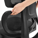 Rivestimento in rete traspirante dello schienale della sedia da ufficio professionale Ergo U2 Pro3 in nero di hjh OFFICE