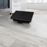 Poggiapiedi PIEDINO STRIPE PRO nero con superficie zigrinata e pulsante rosso di hjh OFFICE