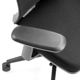 Bracciolo nero della sedia da ufficio professionale Profondo F con rivestimento in tessuto di hjh OFFICE