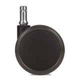 Rotelle per sedia 5x ROLO 10mm/65mm nere per pavimenti duri con perno in metallo argentato di hjh OFFICE