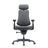 High-End-Bürostuhl LiberNovo Omni Gen in Dunkelgrau mit Kopfstütze und Armlehnen von Libernovo