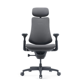 High-End-Bürostuhl LiberNovo Omni Gen in Dunkelgrau mit Kopfstütze und Armlehnen von Libernovo