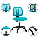 Sedia girevole per bambini KID YU 200 color turchese con schienale in rete e seduta regolabile in altezza di hjh OFFICE