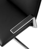 Bracciolo cromato della sedia visitatore AMBASSADO V con rivestimento nero di hjh OFFICE