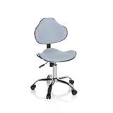 Sedia girevole per bambini KIDDY GTI-3 blu con seduta imbottita e base a cinque ruote di hjh OFFICE – vista a 360° (vista frontale 20°)