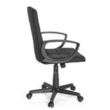 Sedia Home Office STAR-TEC CL300 nera con braccioli e base a cinque ruote di MyBuero – vista a 360° (profilo laterale 100°)