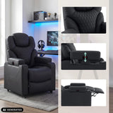 Poltrona Lounge Game Sport RX nera con poggiatesta regolabile e poggiapiedi di hjh OFFICE (immagine generata dall’IA)
