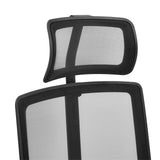 Poggiatesta e schienale in rete nera della sedia da ufficio professionale ARCEO B di hjh OFFICE