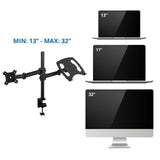 Supporto per monitor VM-MH2 in nero per schermi da 13 a 32 pollici di hjh OFFICE