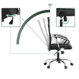Meccanismi di regolazione e inclinazione a 90 gradi della Poltrona Home Office PURE NET di hjh OFFICE