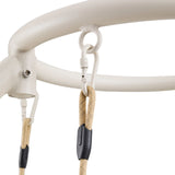 Sospensione con anello in metallo e corda beige della sedia sospesa Skylo di hjh LIVING