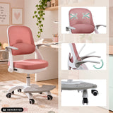 Sedia girevole per bambini Kiddy Smart Step rosa con poggiapiedi e braccioli regolabili di hjh OFFICE (immagine generata dall’IA)