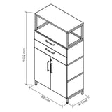 Disegno tecnico dell'armadio FlexWall con dimensioni 1532 × 800 mm di hjh OFFICE PRO