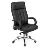 Sedia girevole XXL G 300 nera con trapuntatura, braccioli e base a cinque ruote di hjh OFFICE – vista a 360° (vista frontale a tre quarti 40°)