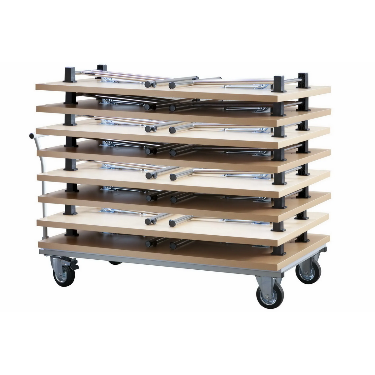 Carrello impilabile per Accessori KALOS W16 con più livelli di riposizione e ruote di hjh OFFICE PRO