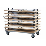 Carrello impilabile per Accessori KALOS W16 con più livelli di riposizione e ruote di hjh OFFICE PRO