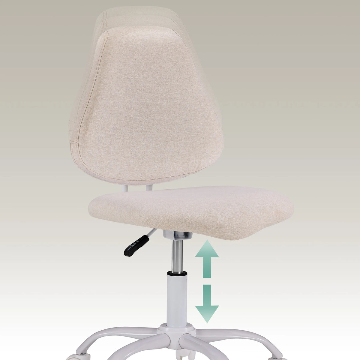 Pistone a gas regolabile in altezza della sedia girevole per bambini Lumikid in beige di hjh OFFICE