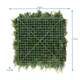Disegno tecnico del Pannello vegetale LEAFLUXE 2 con 55 × 55 cm di hjh LIVING