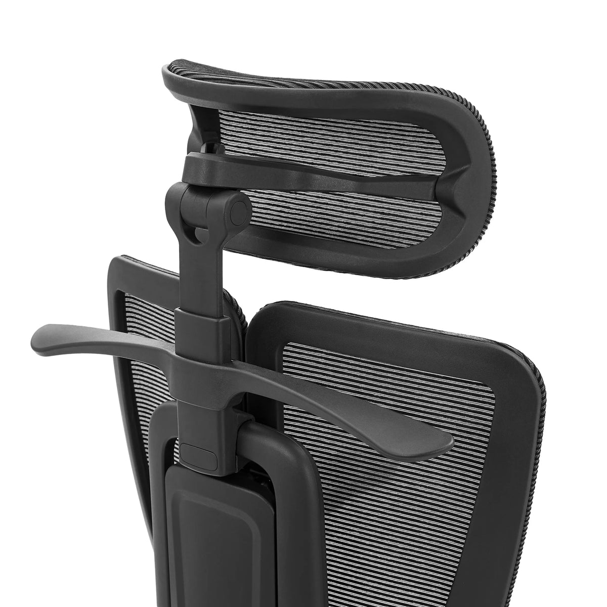 Poggiatesta regolabile con rivestimento in rete della sedia da ufficio professionale Ergo U2 Flex3 in nero di hjh OFFICE