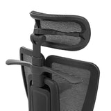 Poggiatesta regolabile con rivestimento in rete della sedia da ufficio professionale Ergo U2 Flex3 in nero di hjh OFFICE