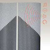 Superficie fonoassorbente della Parete divisoria Flexmiut Wave in grigio con smorzamento acustico simbolico di hjh OFFICE