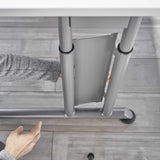 Sottostruttura della scrivania regolabile in altezza ZENO 8 S in grigio argento di hjh OFFICE PRO