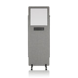 Parete divisoria FLEXMIUT WB grigio chiaro con lavagna integrata e ruote di hjh OFFICE – vista a 360° (vista frontale 0°)