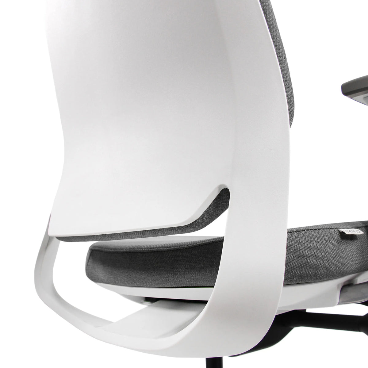 Schienale bianco e seduta grigia della sedia da ufficio professionale CHIARO T4 WHITE di hjh OFFICE