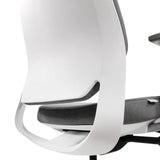 Schienale bianco e seduta grigia della sedia da ufficio professionale CHIARO T4 WHITE di hjh OFFICE