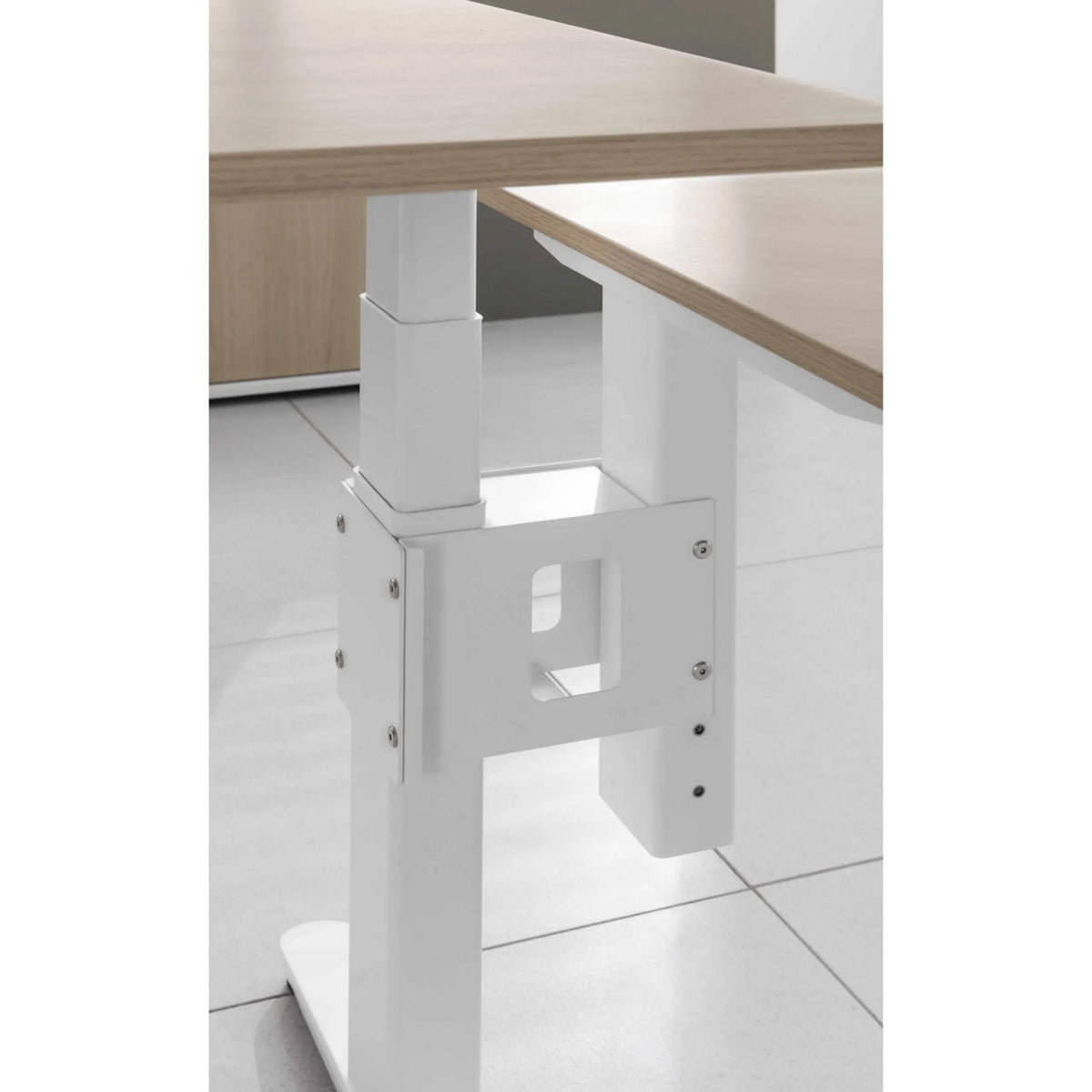 Console bianca con piede di supporto per la piastra di estensione LA92 C della serie XBHM2C di hjh OFFICE PRO