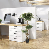 Piante artificiali ACACIA di colore verde nel vaso nero di hjh OFFICE