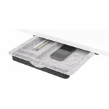Organizer in feltro grigio mélange per la base degli Accessori UCF1 con uno scomparto per penne e smartphone di hjh OFFICE PRO