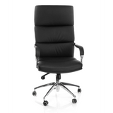 Poltrona professionale BRUNELLO 20 nera con braccioli e base a cinque ruote di hjh OFFICE – vista a 360° (vista frontale 0°)
