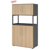 FlexWall | Altezza 4 raccoglitori | 2 x ante + telaio | con piedini regolabili 
