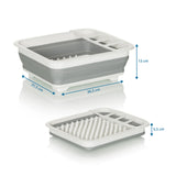 Vista dimensionale del Contenitore pieghevole CLEAN SIL con 36,5 × 31,5 cm e un'altezza di 13 cm di hjh OFFICE