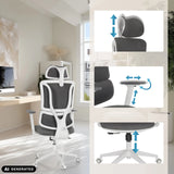 Poggiatesta, braccioli e altezza del sedile regolabili della sedia Home Office ERGOMY WF di MyBuero (immagine generata dall’IA)