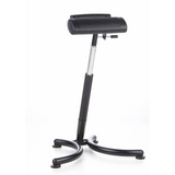 Ausilio per la posizione eretta TOP WORK 30 nero con seduta imbottita e base a quattro razze di hjh OFFICE – vista a 360° (vista frontale 20°)
