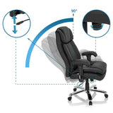 Regolazione dell'altezza e inclinazione di 90 gradi dello schienale della Sedia girevole BUILDER XXL I di hjh OFFICE
