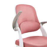 Rivestimento in tessuto rosa strutturato e bracciolo grigio della sedia girevole per bambini Kiddy Smart Step di hjh OFFICE