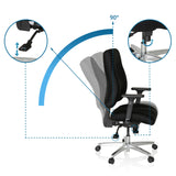 Opzioni di regolazione della Sedia da ufficio professionale ZENIT COMFORT con schienale a 90 gradi di hjh OFFICE