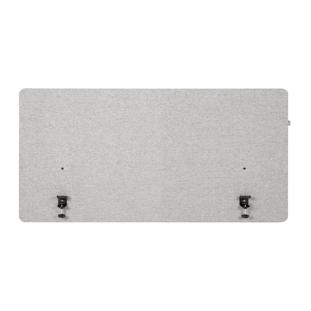 Divisorio per scrivania FLEXMIUT D 120 grigio chiaro mélange con due morsetti di fissaggio neri di hjh OFFICE